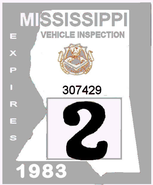 (image for) 1983 Mississippi Inspection sticker